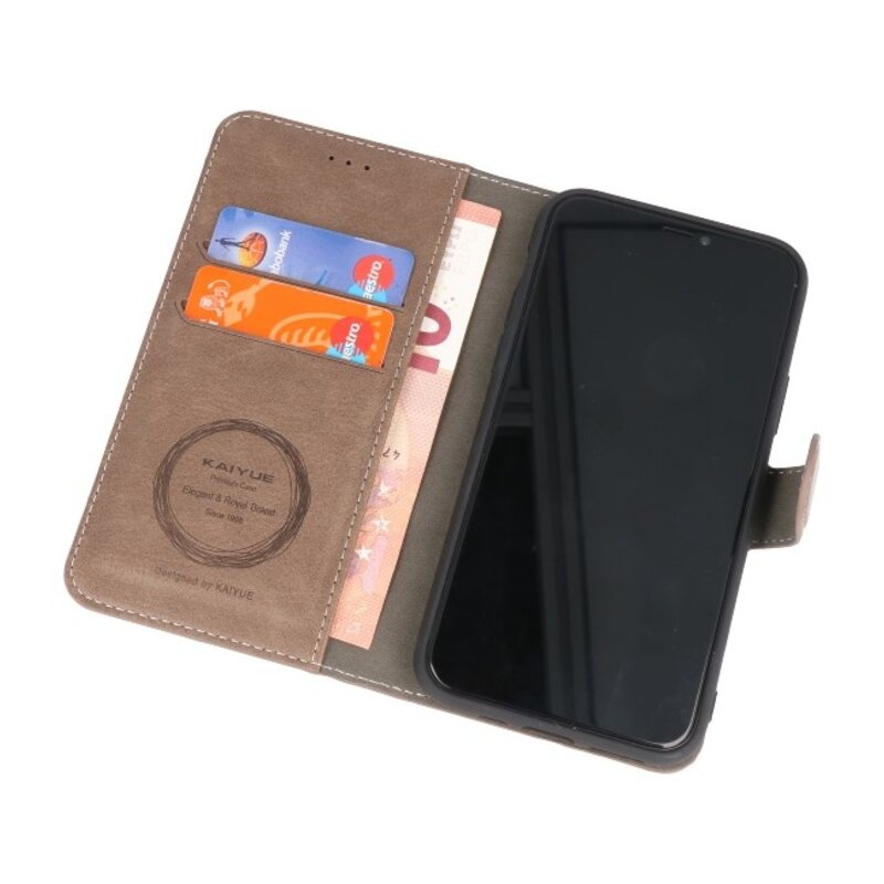 Étui portefeuille de luxe pour iPhone 11 Pro Gris