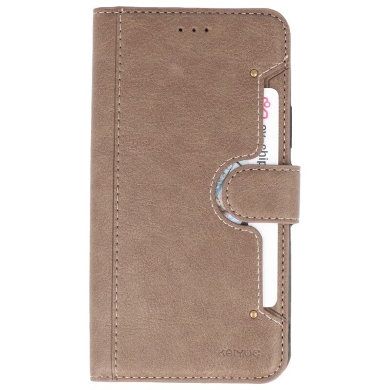 Étui portefeuille de luxe pour iPhone 11 Pro Gris