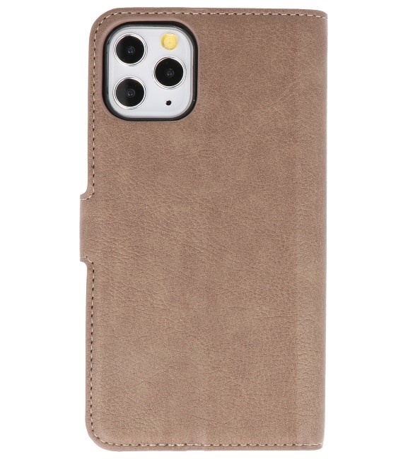 KAIYUE Luxe Portemonnee Hoesje voor iPhone 11 Pro Grijs