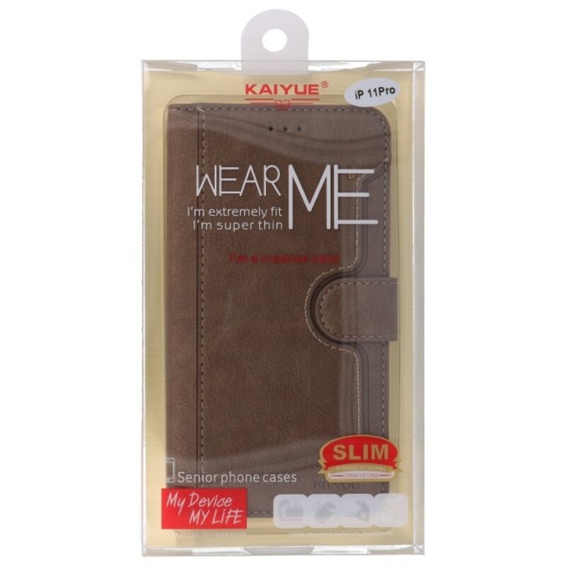 Luxus Brieftasche für iPhone 11 Pro Grau