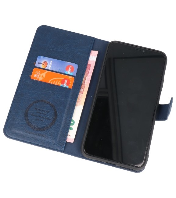 KAIYUE Luxe Portemonnee Hoesje voor iPhone 11 Pro Max Navy