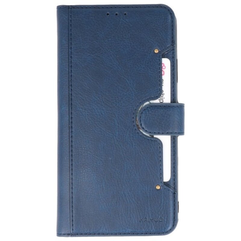 KAIYUE Luxe Portemonnee Hoesje voor iPhone 11 Pro Max Navy