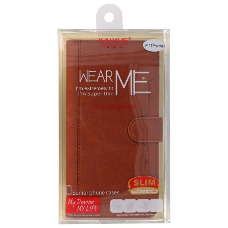 Luksus tegnebog til iPhone 11 Pro Max Brown