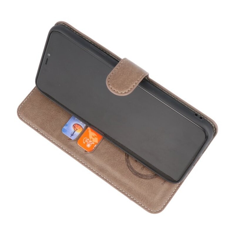 KAIYUE Luxe Portemonnee Hoesje voor iPhone 11 Pro Max Grijs