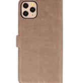 KAIYUE Luxe Portemonnee Hoesje voor iPhone 11 Pro Max Grijs