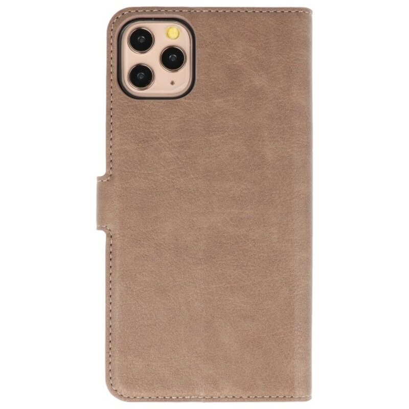 KAIYUE Luxe Portemonnee Hoesje voor iPhone 11 Pro Max Grijs