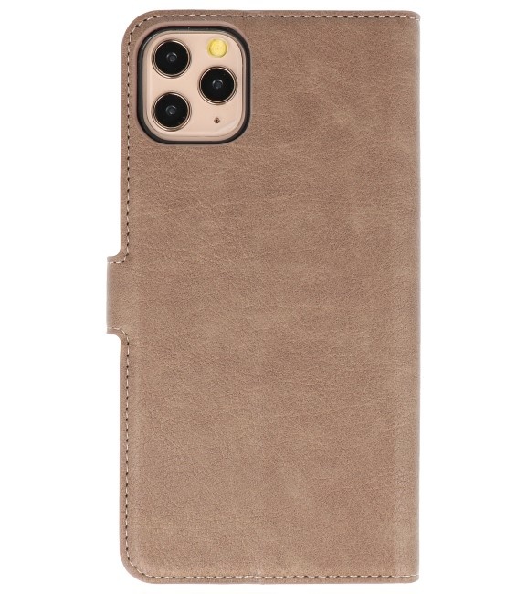 KAIYUE Luxe Portemonnee Hoesje voor iPhone 11 Pro Max Grijs