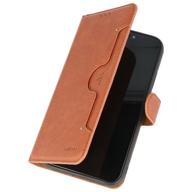 KAIYUE Luxe Portemonnee Hoesje voor iPhone 11 Pro Max Bruin