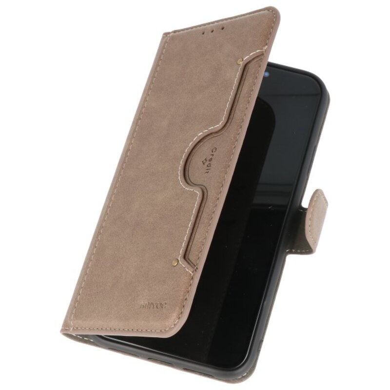Custodia a portafoglio di lusso per iPhone 11 Pro Max grigio