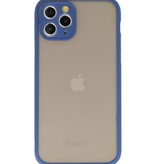 Étui rigide à combinaison de couleurs pour iPhone 11 Pro bleu