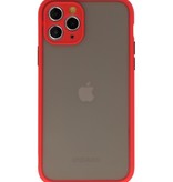 Étui rigide à combinaison de couleurs pour iPhone 11 Pro Rouge
