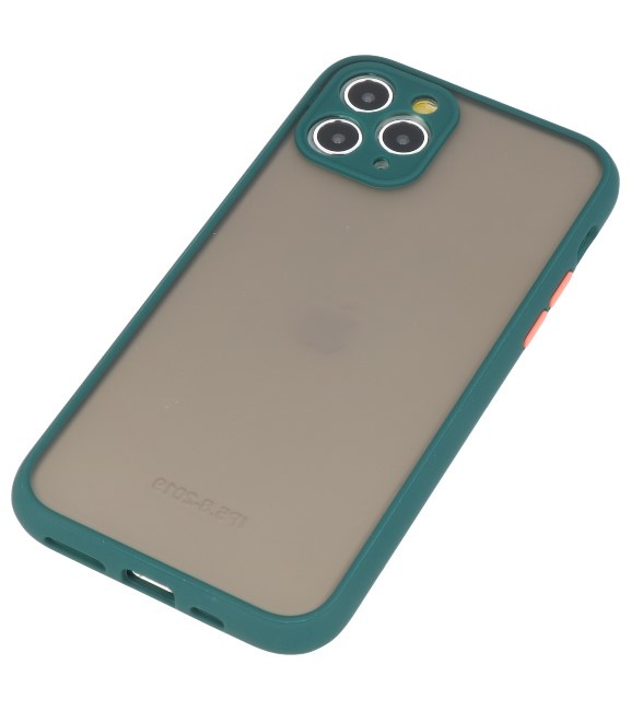 Combinazione di colori Custodia rigida per iPhone 11 Pro verde scuro