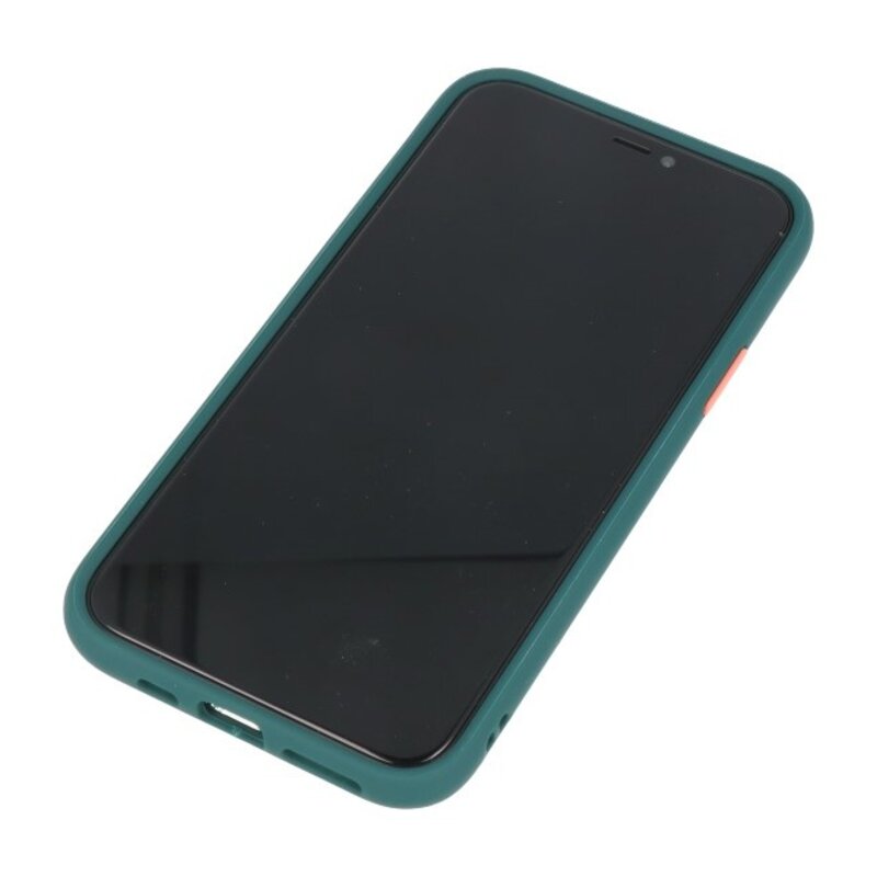 Combinación de colores Funda rígida para iPhone 11 Pro Verde oscuro