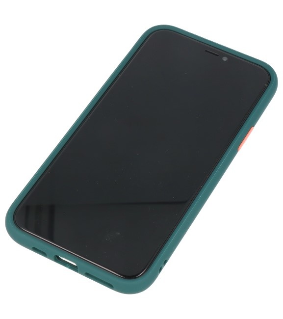 Combinación de colores Funda rígida para iPhone 11 Pro Verde oscuro