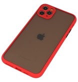 Étui rigide à combinaison de couleurs pour iPhone 11 Pro Max Rouge