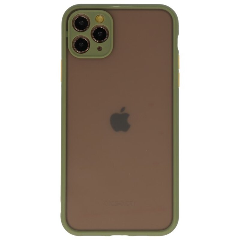 Funda rígida combinada de colores para iPhone 11 Pro Max Green