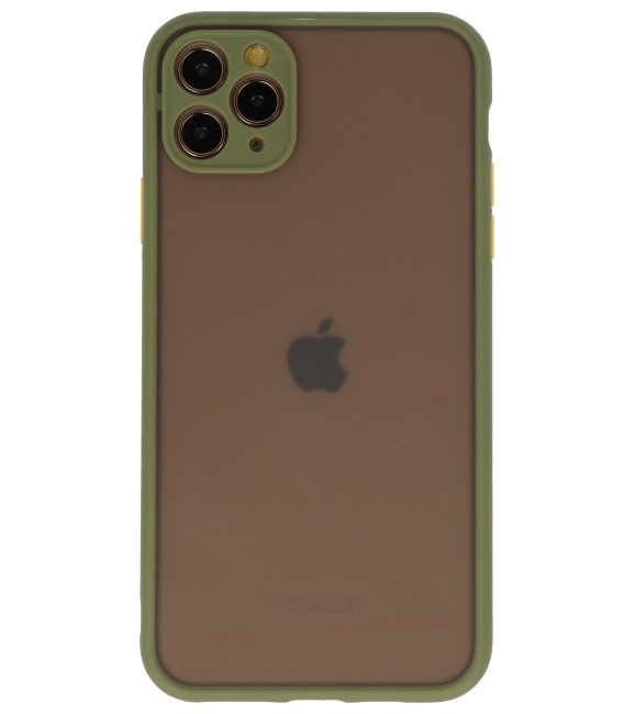 Funda rígida combinada de colores para iPhone 11 Pro Max Green