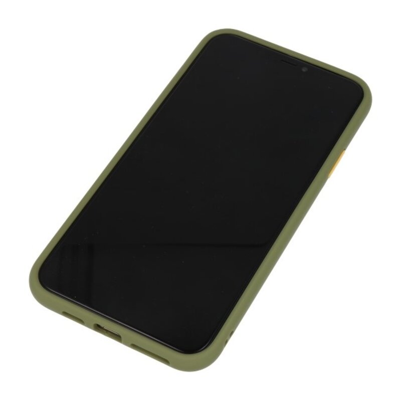 Funda rígida combinada de colores para iPhone 11 Pro Max Green