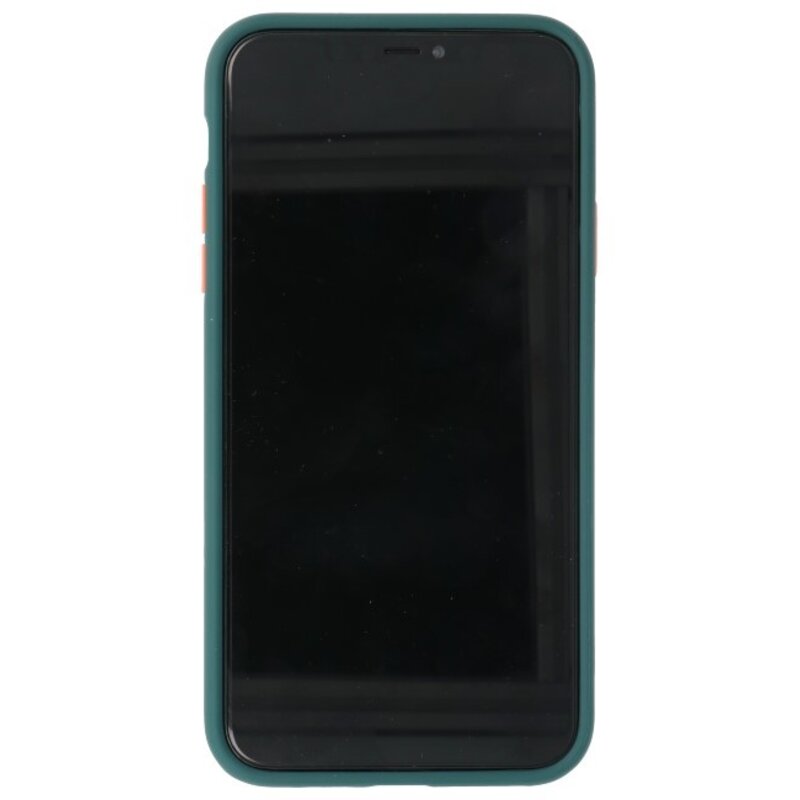 Étui rigide à combinaison de couleurs pour iPhone 11 Pro Max D. Vert