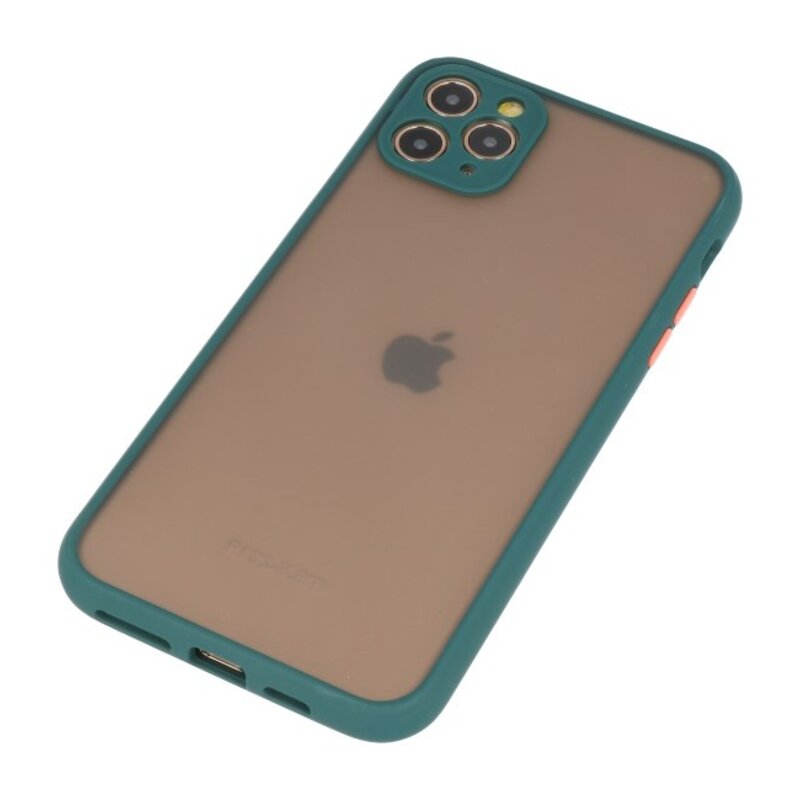 Étui rigide à combinaison de couleurs pour iPhone 11 Pro Max D. Vert
