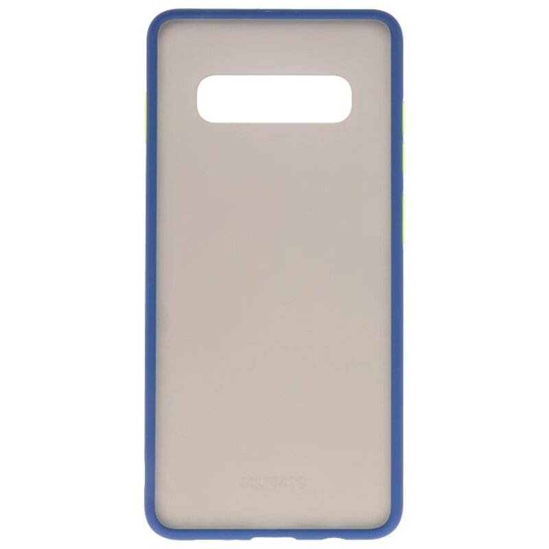 Étui rigide à combinaison de couleurs pour Galaxy S10 Bleu