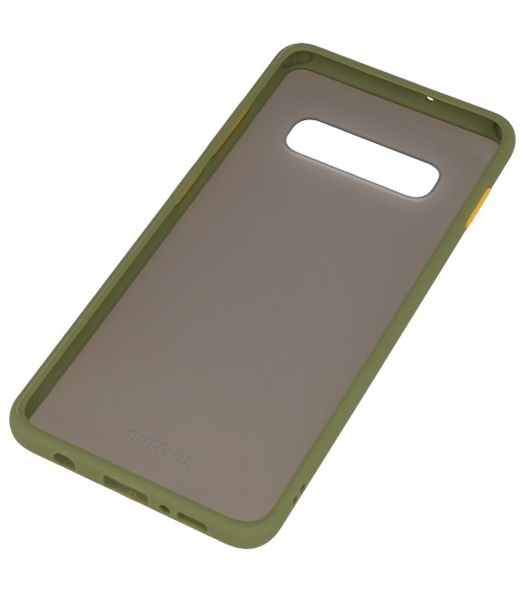 Color combination Hard Case for Galaxy S10 Green