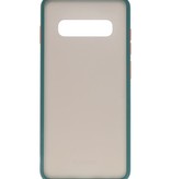 Combinazione di colori Custodia rigida per Galaxy S10 verde scuro