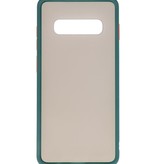 Combinación de colores Estuche rígido para Galaxy S10 Verde oscuro