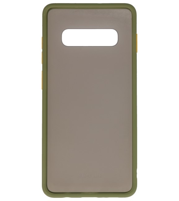 Combinazione di colori Custodia rigida per Galaxy S10 Plus verde