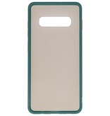 Combinazione di colori Custodia rigida per Galaxy S10 Plus verde scuro