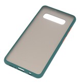 Combinazione di colori Custodia rigida per Galaxy S10 Plus verde scuro