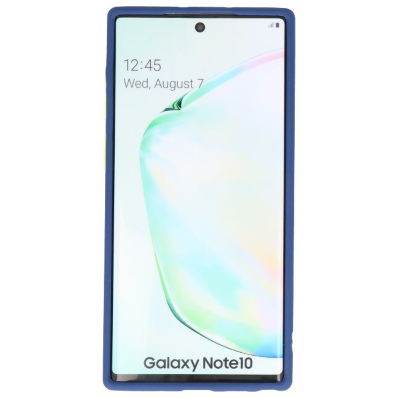 Combinación de colores Estuche rígido para Galaxy Note 10 Azul