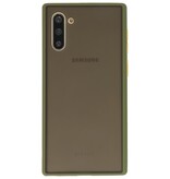 Combinación de colores Estuche rígido para Galaxy Note 10 Verde