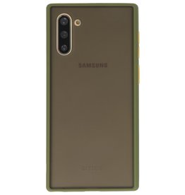 Combinación de colores Estuche rígido para Galaxy Note 10 Verde