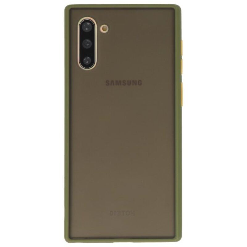 Combinación de colores Estuche rígido para Galaxy Note 10 Verde
