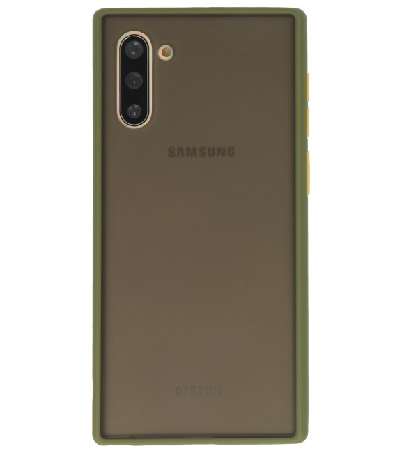 Combinazione di colori Custodia rigida per Galaxy Note 10 verde