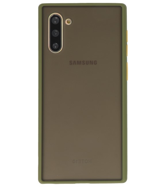 Étui rigide à combinaison de couleurs pour Galaxy Note 10 Vert