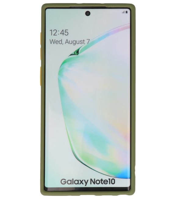 Combinazione di colori Custodia rigida per Galaxy Note 10 verde