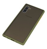 Combinación de colores Estuche rígido para Galaxy Note 10 Verde