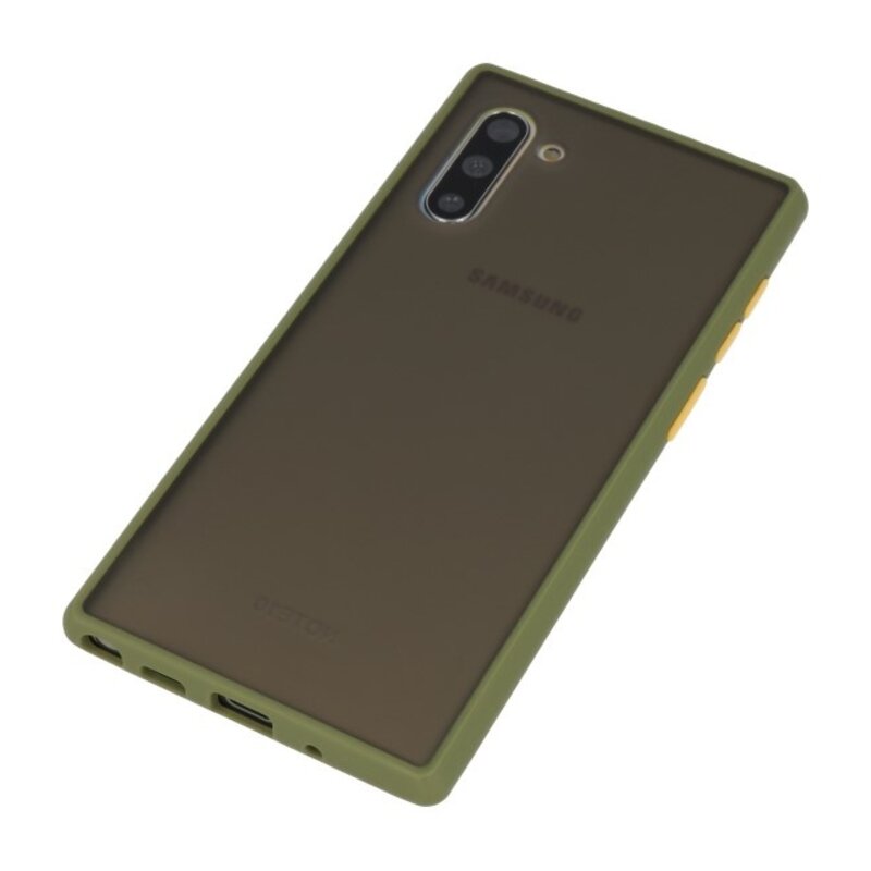 Combinación de colores Estuche rígido para Galaxy Note 10 Verde