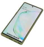 Combinación de colores Estuche rígido para Galaxy Note 10 Verde