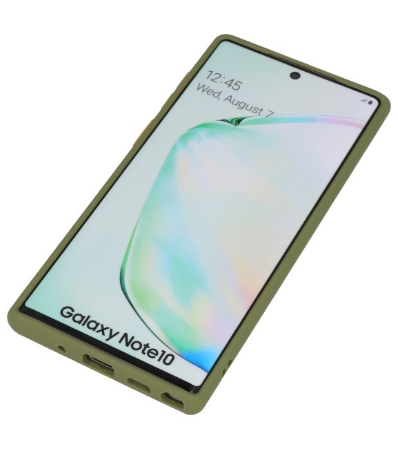 Combinación de colores Estuche rígido para Galaxy Note 10 Verde