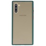 Combinación de colores Estuche rígido para Galaxy Note 10 Verde oscuro