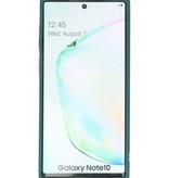 Étui rigide à combinaison de couleurs pour Galaxy Note 10 vert foncé