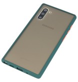 Combinazione di colori Custodia rigida per Galaxy Note 10 verde scuro