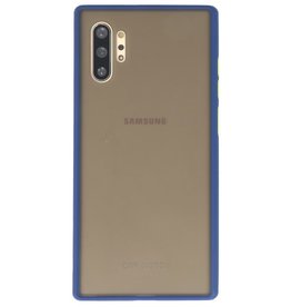 Étui rigide à combinaison de couleurs pour Galaxy Note 10 Plus Bleu