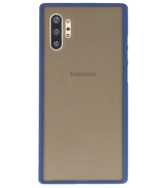 Étui rigide à combinaison de couleurs pour Galaxy Note 10 Plus Bleu