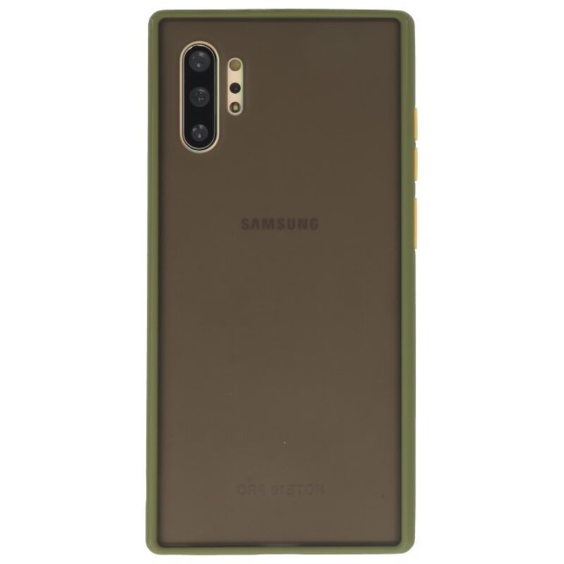 Combinazione di colori Custodia rigida per Galaxy Note 10 Plus verde