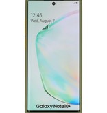Étui rigide à combinaison de couleurs pour Galaxy Note 10 Plus Vert