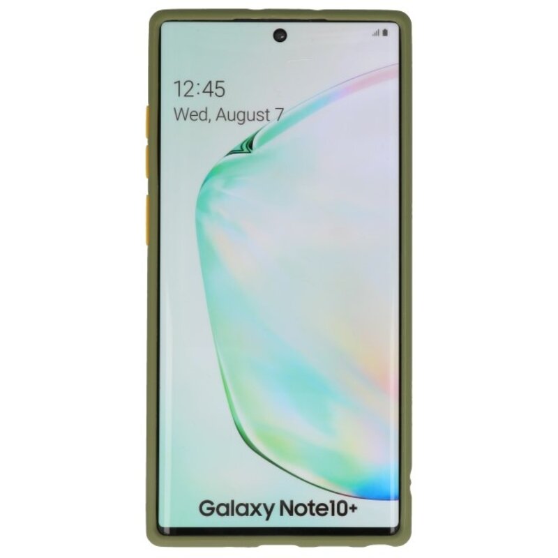 Combinazione di colori Custodia rigida per Galaxy Note 10 Plus verde